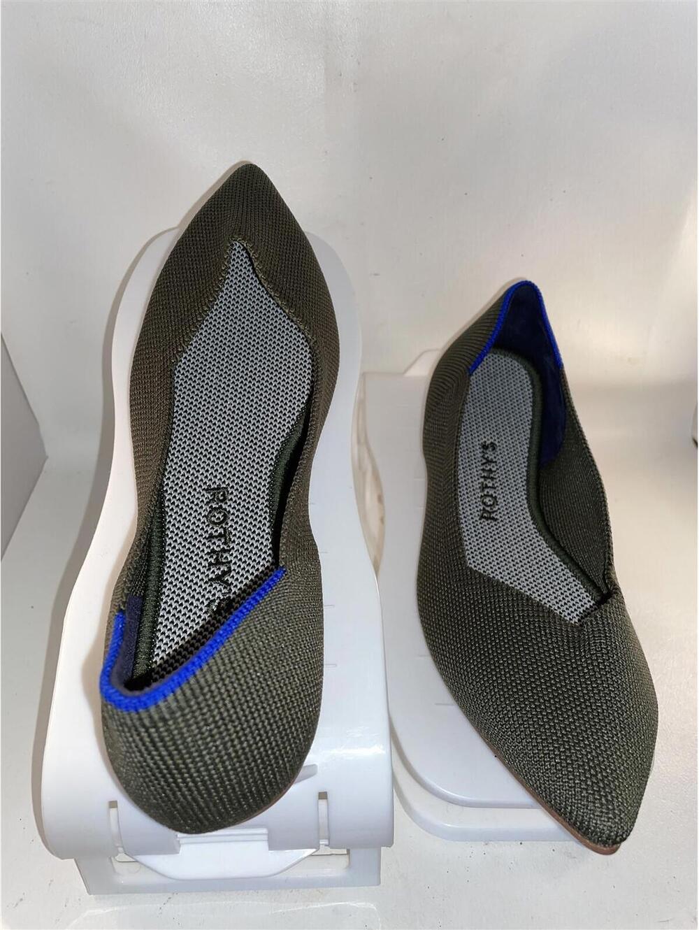 Rothy's Point Olive Green Shoes Flats Loafers Size 6 New